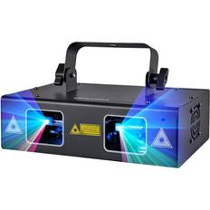 Party Machines DJ Lights Party Lights, Gruolin RGB Full Color Laser Stage Light Music Sound Activated & DMX Control Patterns Scan Lights, Perfect for Party Disco Bar Club Stage & DJ Lighting