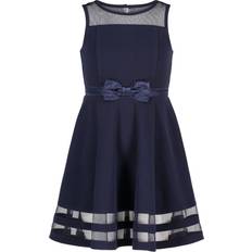 Blue Dresses Calvin Klein Big Girl's Illusion Mesh-Hem Dress - Navy