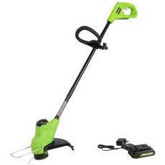 Greenworks Grass Trimmers Greenworks 24-Volt 12" Cordless TORQDRIVE String Trimmer/Edger (2.0Ah Battery and Charger Included) Black/Green