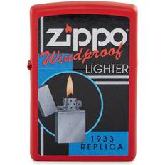Zippo Windproof Lighter 1933 Replica On Red Red