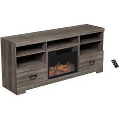 Northwest Fireplaces Northwest Electric Fireplace TV Stand for TVs up to 65-Inches (Gray)