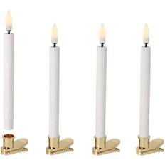 Juletrelys Uyuni Mini Taper Candles With Clips Juletrelys 4 Lamper 4st