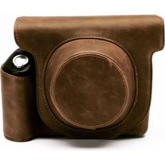 Camera Bags HelloHelio Vintage Leatherette limited Edition groove Bag for Fujifilm Instax Wide 300 Instant Film Camera Case with strap Brown