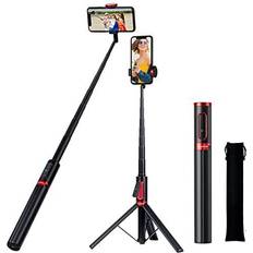 60'' Phone Tripod, VICSEED Selfie Stick Tripod for iPhone & Android Phone  Bluetooth Remote, Heavy Duty Tripod Stand for Cell Phone and Camera with