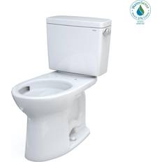 Water Toilets Toto Drake 28 3/8" Two-Piece 1.28 GPF Single Flush Elongated Toilet with Right Hand Trip Lever in Cotton, CST776CERG#01