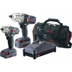 Cordless drill two battery Drills & Screwdrivers Ingersoll Rand 20V Cordless 1/2 in. and 3/8 in. Impact Combo Wrench Two-Battery Kit, IQV20-2012