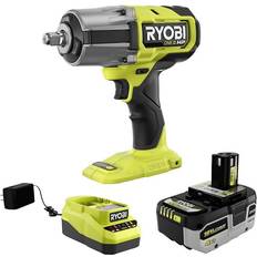 Ryobi drill kit Drills & Screwdrivers Ryobi ONE 18V Brushless Cordless 4-Mode 1/2 in. Impact Wrench Kit with 4.0 Battery and Charger