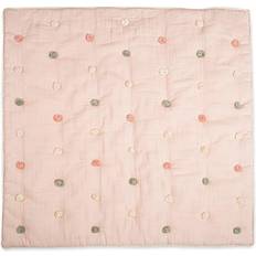 Crane Baby Cotton Muslin Pom Pom Blanket Parker Rose