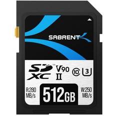 512gb sd card Mobile Phones SABRENT Rocket v90 512GB SD UHS-II Memory Card R280MB/s W250MB/s (SD-TL90-512GB)