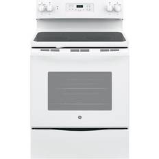 Gas electric cookers freestanding GE JB645DKWW 30" Star K White