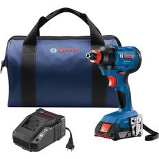 Drills & Screwdrivers Bosch GDX18V-1600B12 18V 1/4 In. and 1/2 In. Two-In-One Bit/Socket Impact Driver Kit