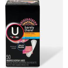 Pantiliners U by Kotex Barely There Thin Panty Liners Light Absorbency Regular Length Unscented 50 Count