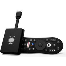 Media Players TiVo Stream 4K UHD Streaming Media Player with Google Assistance Voice Control Remote Black