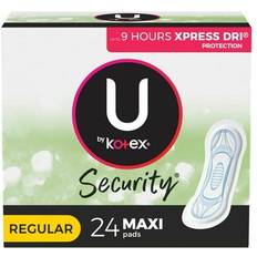 Menstrual Pads U by Kotex Security Maxi Feminine Pads Regular Absorbency Unscented 24 Count