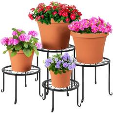 Best Choice Products Pots, Plants & Cultivation Best Choice Products 4-Set Indoor/Outdoor Metal Plant Stands, Flowerpot Garden w/ Starburst Online