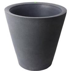 Algreen Pots Algreen 26 W Charcoalstone Coarse Ribbed Texture Olympus Polyethylene Plastic Self-Watering Planter