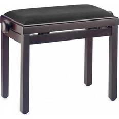 Piano stool height adjustable Musician's Gear Pb39 Adjustable-Height Piano Bench Black Velvet Top Rosewood Matte Finish