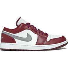 Plastic Sneakers Nike Air Jordan 1 Low M - Cherrywood Red/White/Cement Grey