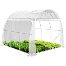 Vounot Polytunnel Greenhouse 6m² Edelstahl Kunststoff