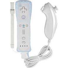 Wii remote Remote Controller for Wii Nintendo,Yudeg Wii Remote and Nunchuck Controllers with Silicon Case for Wii and Wii U（not Motion Plus） (White)