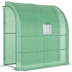 OutSunny Freestanding Greenhouses OutSunny 7' Walk-In Greenhouse, Plant Nursery with PE