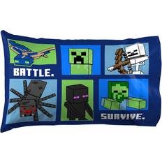 Pillowcases Jay Franco Minecraft Blue Explore Create Battle Survive Pillowcase