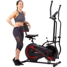 Elliptical cross trainer Fitness Machines [BODY POWER] 2nd Gen, PATENTED 3 in 1 Exercise Machine, Elliptical with Seat Back Cushion, Upright Cycling, and Reclined Bike Modes Digital Computer Targets Different Body Parts, BRT5118