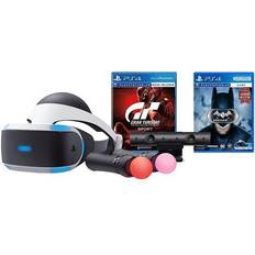Sony VR - Virtual Reality Sony PlayStation VR Bundle (3 Items) Gran Turismo Sport Bundle, PlayStation Move Motion Controllers Two Packs, and PSVR Batman: Arkham VR