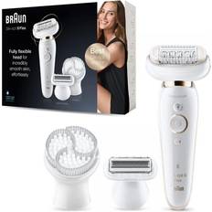 None Braun Epilator for Women with Flexible Head Silk-épil 9 9-030 for Hair Removal Womens Shaver & Trimmer Wet & Dry Cordless Rechargeable Beauty Kit with Body Exfoliation Cap