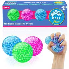 Power Your Fun Arggh Mini Beaded Stress Balls Adults - 3pk Squishy Water Bead Filled Stress Ball Fidget Toys, Sensory Stress
