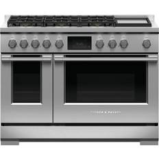 Dual Fuel Ovens Gas Ranges Fisher & Paykel and RDV3-486GD-N Professional 6.9 Cu. Ft. Free Standing