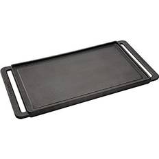 Grates, Plates & Rotisserie Cuisinart CCP-2000 Reversible Cast Iron Grill & Griddle Cookware Plate, Ribbed Grill & Smooth Top Griddle, Black