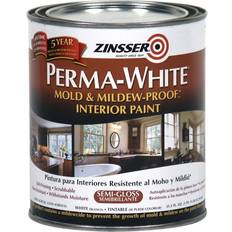 White gloss paint Zinsser Semi-Gloss Mold Mildew-Proof Paint White