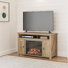 Ameriwood Home Electric Fireplaces Ameriwood Home Farmington Light Brown 50" Electric Fireplace TV Console
