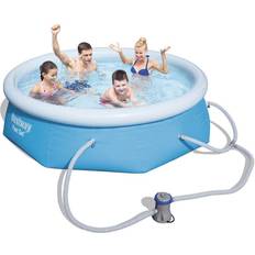 8ft pool with filter Bestway Fast Set 8ft x 26in Inflatable Above Ground Swimming Pool w/ Filter Pump