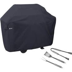 Classic Accessories BBQ Tools Classic Accessories 58 in. L D 48 in. H BBQ Grill Cover with Grill Tool Set Grilling Spatula, Tongs Fork