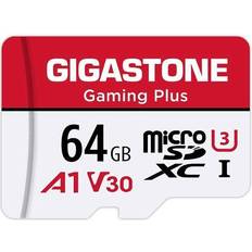 64gb micro sd card Game Consoles Gigastone 64GB microSDXC U3 A1V30 Memory Card for Nintendo Switch Red and White – 95MB/s Micro SD Card