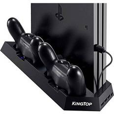 Ps4 pro fan Gaming Accessories Kingtop Universal Controller Charger PS4/PS4 Pro/PS4 Slim Fan Cooler Vertical Stand Dual Charging Station