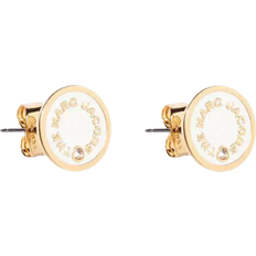 Titanium Earrings Marc Jacobs The Medallion Studs Earrings - Gold/Beige /Transparent