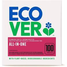 Ecover Reinigungsgeräte & -mittel Ecover All One Dishwasher Tablets, Lemon & Mandarin, Pack of 100