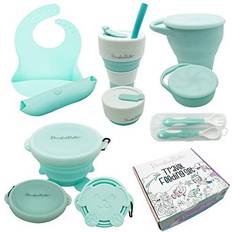 UpwardBaby Bowls With Guaranteed Suction - Perfect First Stage Self Feeding  Set With Spoon Inlcuded