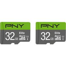 PNY Elite microSDHC Class 10 UHS-I U1 100MB/s 32GB (2-Pack)