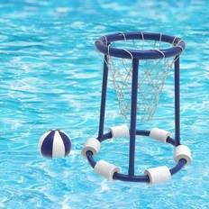 Toy Time Pool Basketball Hoop Set-Ball with Air Pump