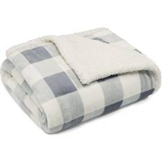 Blankets Eddie Bauer Mountain Plaid Ultra Soft Plush Fleece Blankets Silver, Gray (152.4x127)
