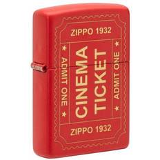 Zippo Cinema Ticket Design Red Matte Pocket Lighter