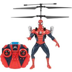 World Tech Toys Marvel Flying Spidernan Figure IR Helicopter