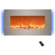 Northwest 31" Electric Fireplace 13 Backlight C olors Silver