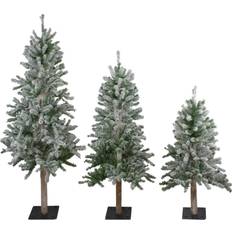 Artificial christmas trees Northlight Flocked Alpine Unlit Artificial Christmas Trees, Set