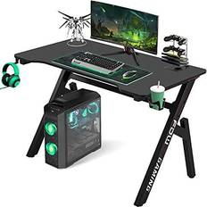 BestOffice Gaming Desk Computer Desk 47 Inch Home Office Desk Extra Large Modern Ergonomic - Carbon Fiber Black