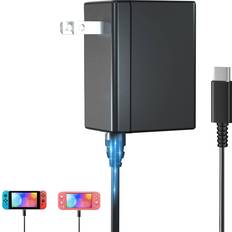 Batteries & Charging Stations Switch Charger for Nintendo Switch Power Charger Cable Adapter, Fast Charger Compatible Switch/Switch Lite/Switch OLED